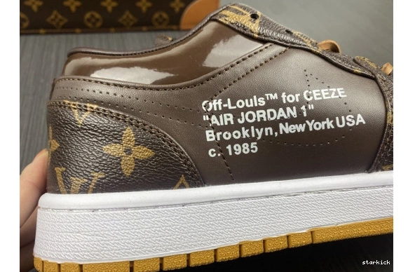 AIR WHITE-LouiV Top -LouiV 1 O-W (WITH CASE) Low JORDAN 0124